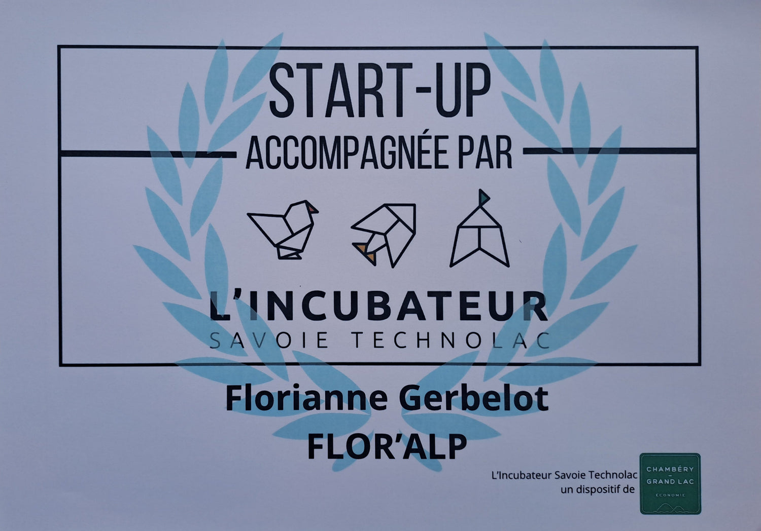 Partenariats cosmétiques FloR'alp - diplome incubateur
